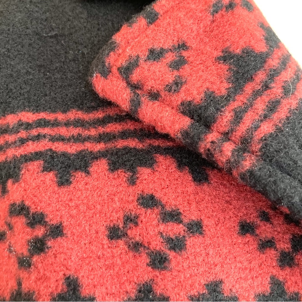 Orvis Vest Black Red Diamond Patterned 3 Button W… - image 5